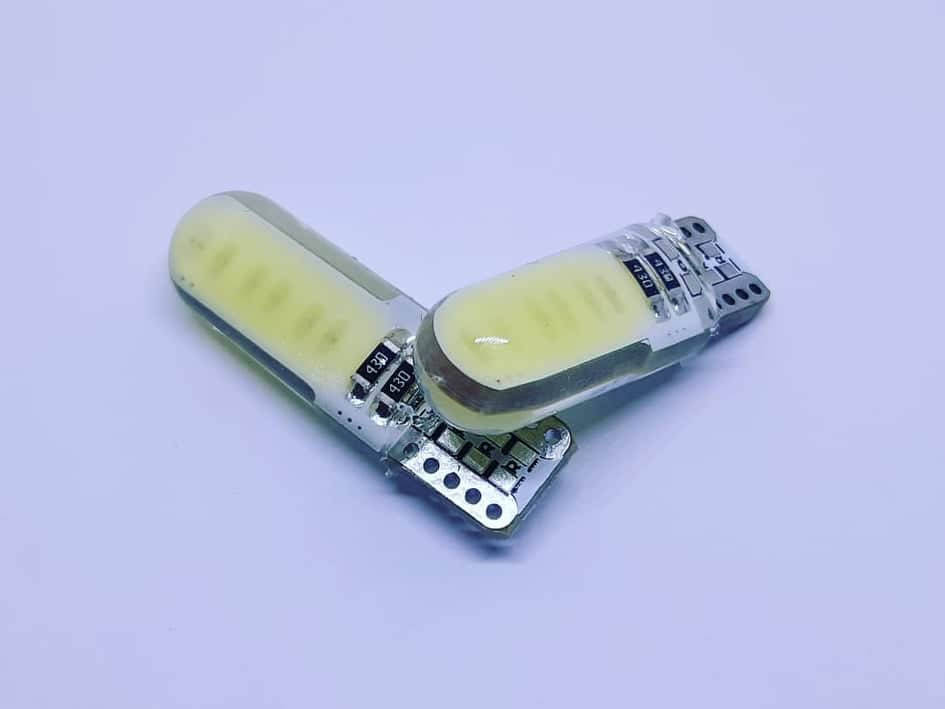 

Лампа T10(W5W)БЦ 12V LED COB B white резистор silicone