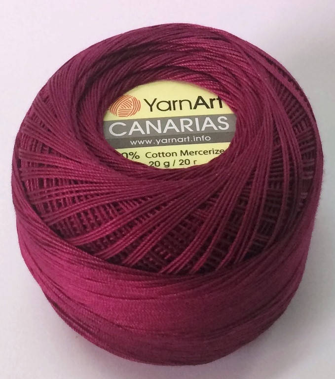 

Пряжа летняя хлопковая YarnArt Canarias Ярнарт Канарис 100% хлопок, Турция 0112- бордовый