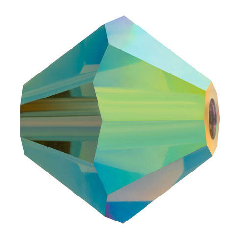 

Хрустальные биконусы Preciosa (Чехия) 4 мм Olivine ABx2, Зелёный
