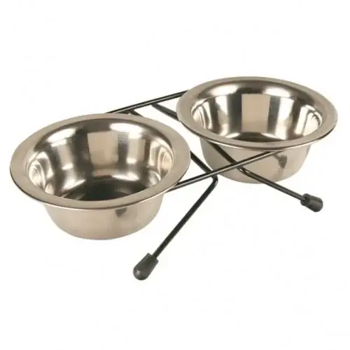 

Подставка с мисками Trixie для кошек, металл, 2 х 0,2 л