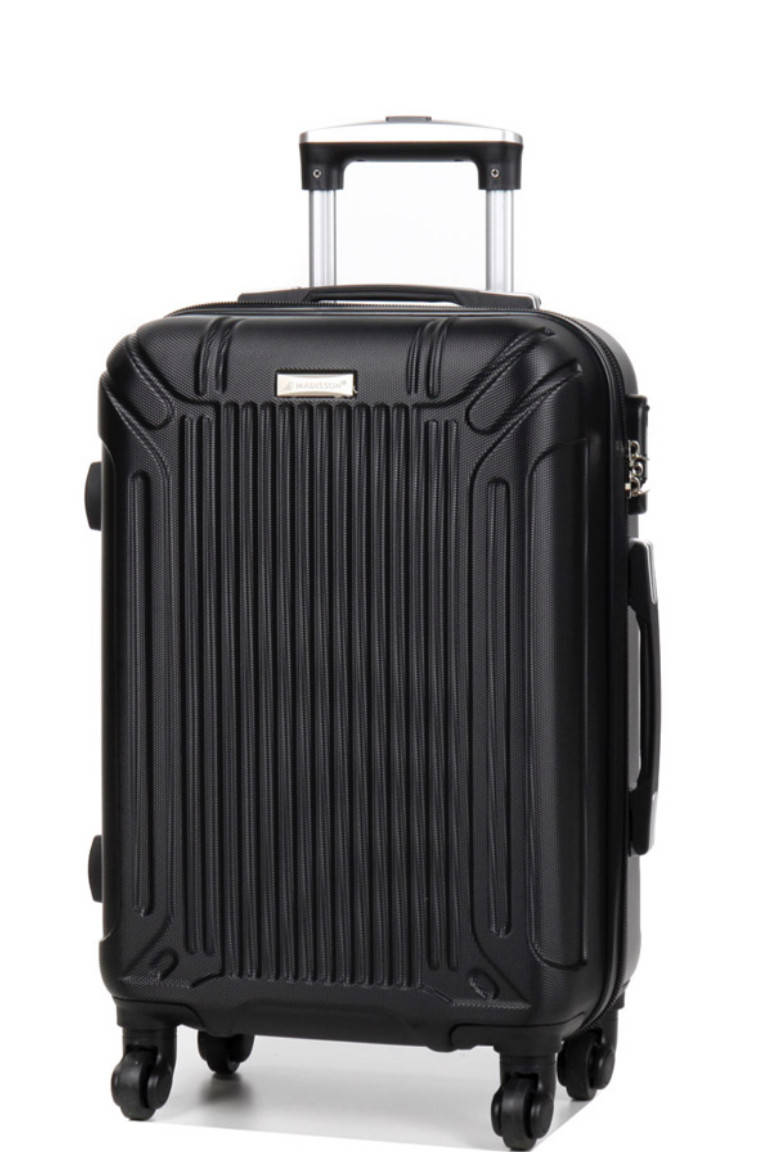 

Чемодан поликарбон Франция ручная кладь  S черный | 55x37x23 см | 42 л | 2.6 кг | Madisson 01303