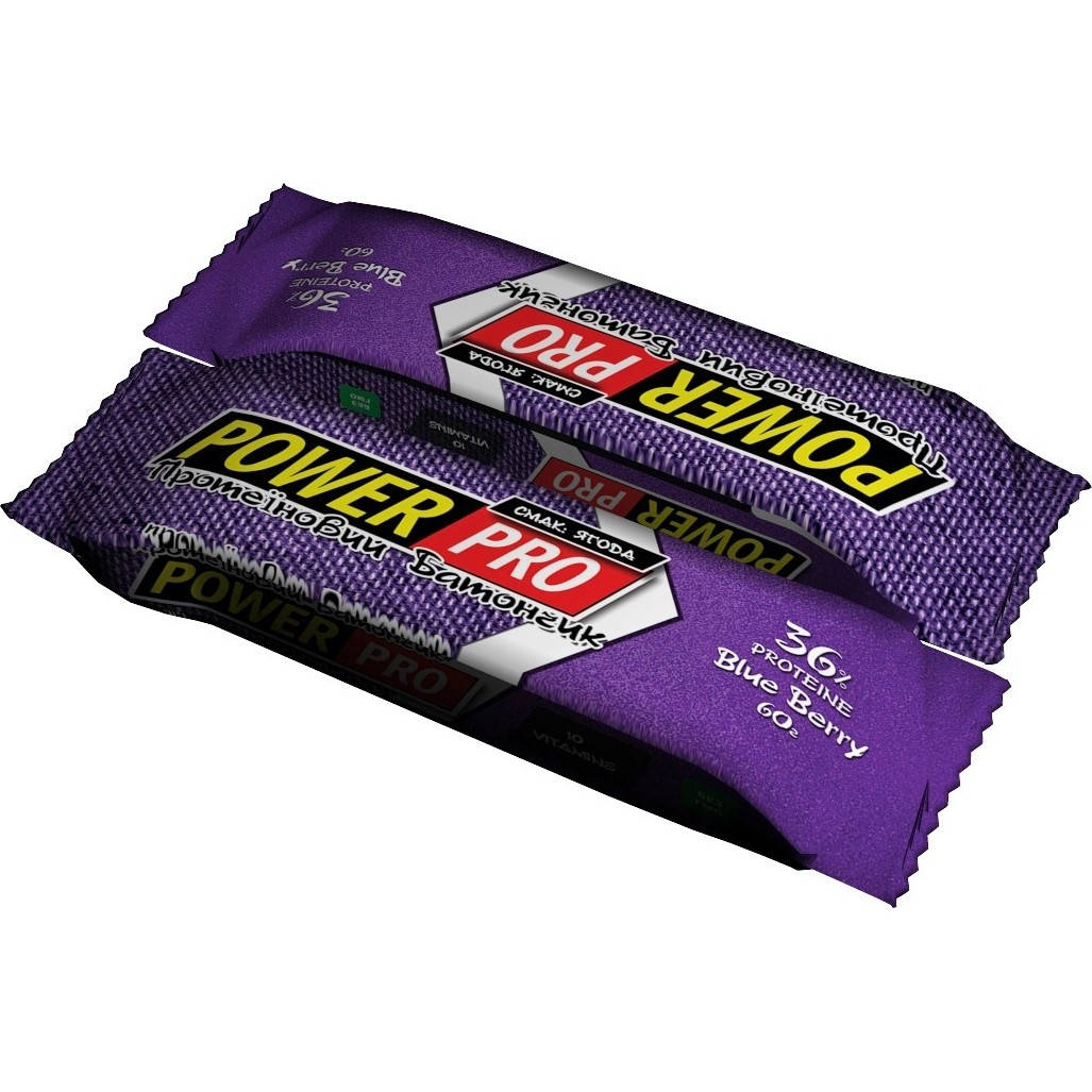 

Протеиновый батончик Power Pro (36%) 60 грамм вкус «Лесная ягода» 20шт