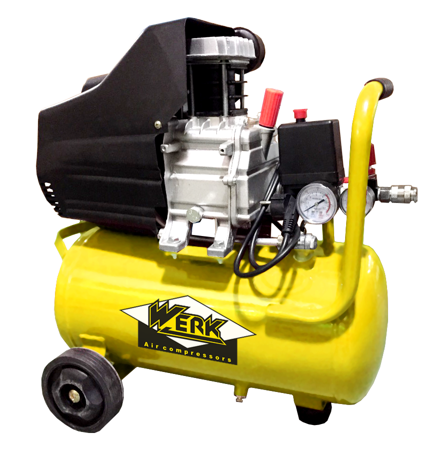 

Компрессор воздушный 200 л/мин ресивер 24 одноцилиндровый 1.5 кВт Werk BM-2Т24N