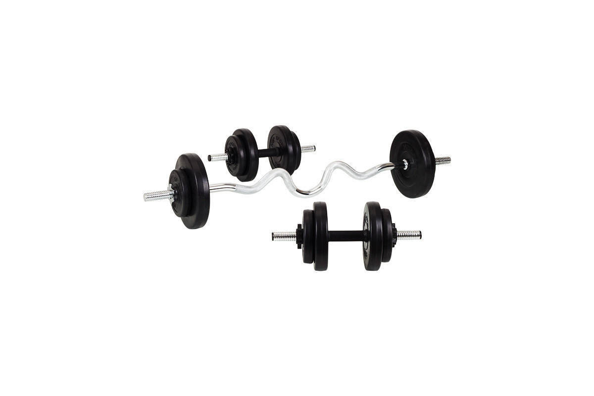 

ШТАНГА + ГАНТЕЛИ НАБОР STRONG 60 КГ, Черный