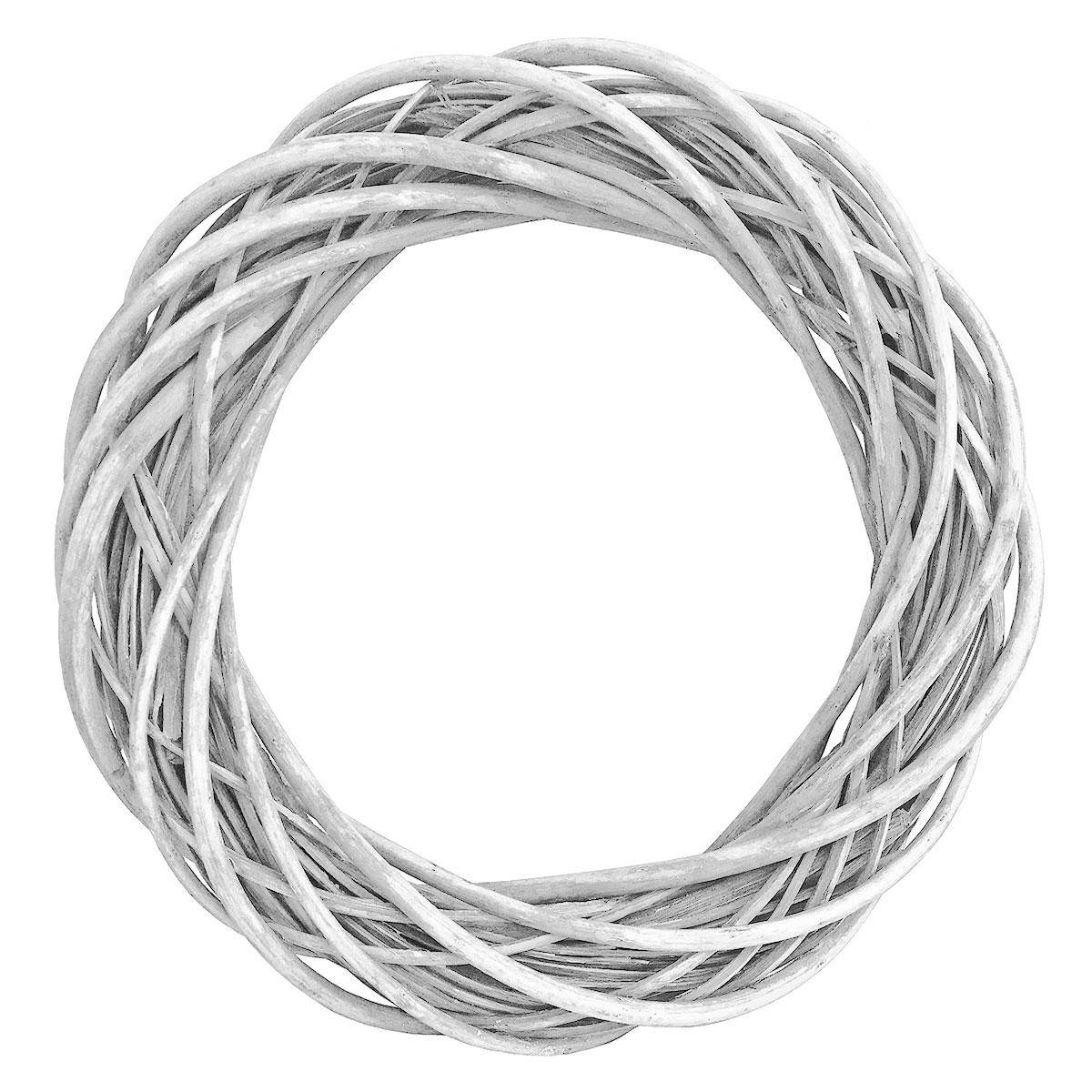 

Венок из лозы 20 см белый