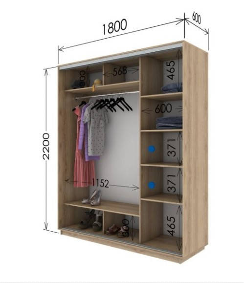 

Шкаф-купе 1800х600х2200