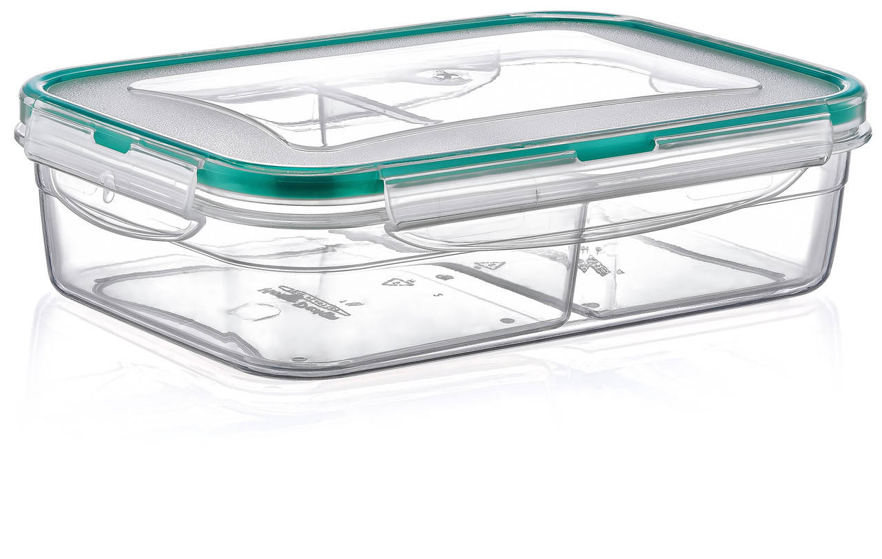 

Контейнер пищевой 2-секционный "Fresh box" Irak Plastik, 1л., 21x14,5x6см, Турция, LC-505, Разные цвета