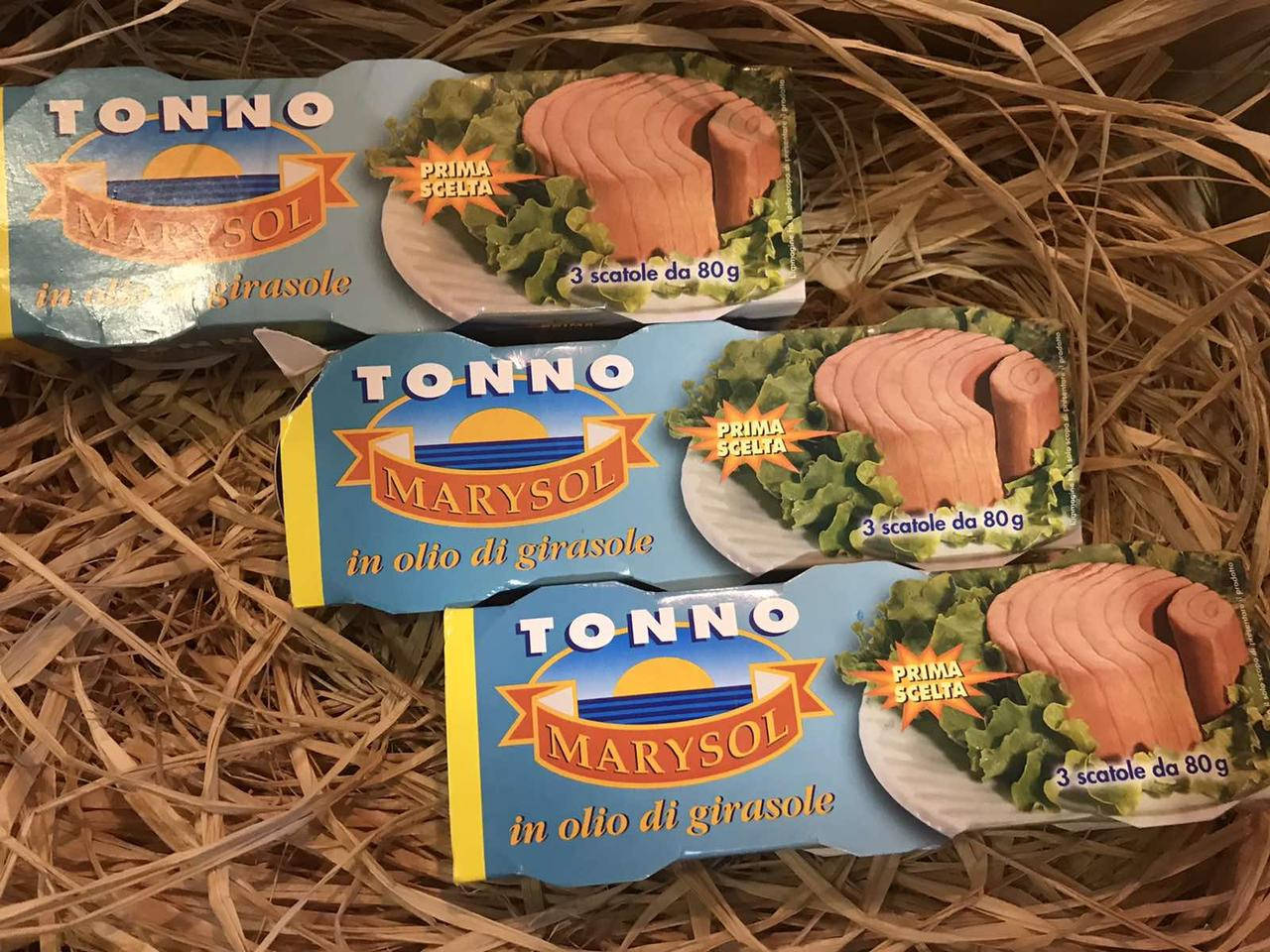 

Тунец в масле 3 шт в 1 упаковке по 80гр Tonno Marysol