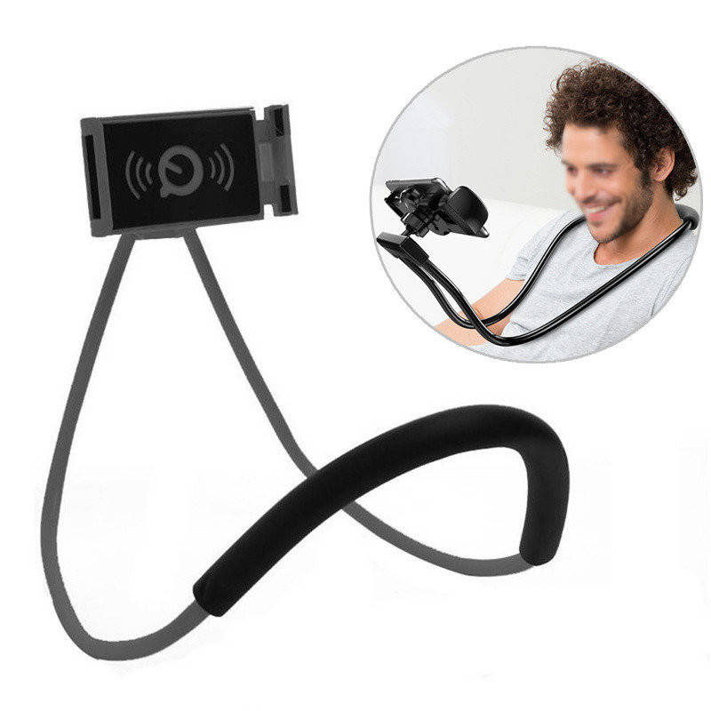 

Гибкий держатель для смартфона универсальный (на шею), Holder Waist Чёрный, подставка для телефона (ST) JS