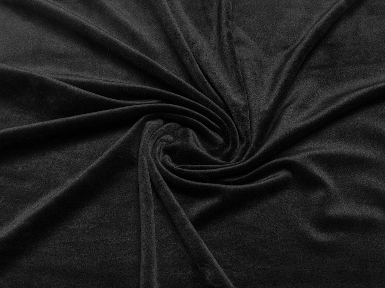 

Бархат на трикотаже плюш, черный