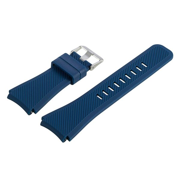 

Ремешок силиконовый для смарт-часов 22 мм на Xiaomi Amazfit Stratos Dark Blue