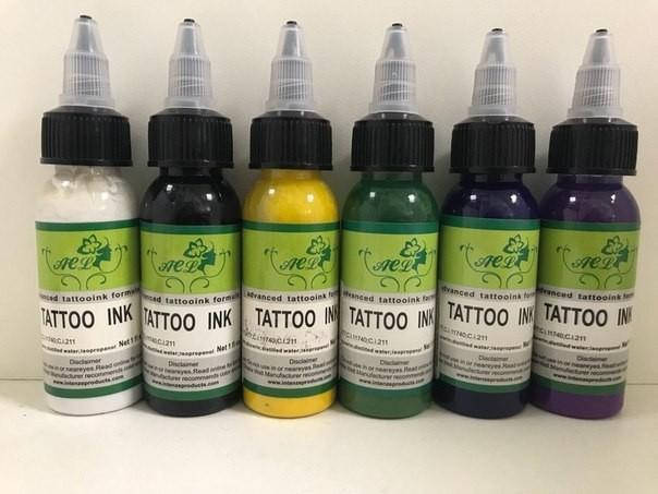 

Краска для аэрографии,Tattoo ink 30 мл, 7 цветов в наличии
