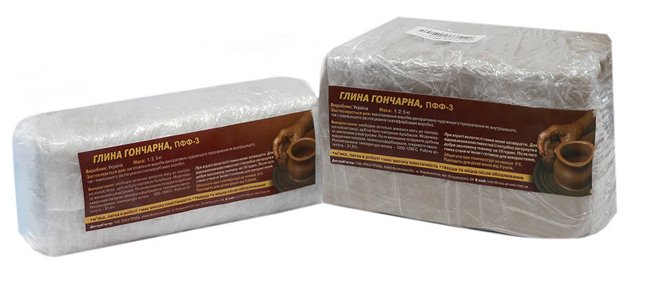 

Глина гончарная ПФФ-3, 2 кг, полуфарфоровые изделия