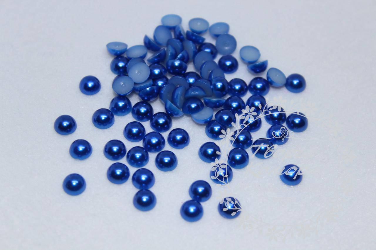 

Половинки жемчужин синие, 6 мм. 50шт в упаковке