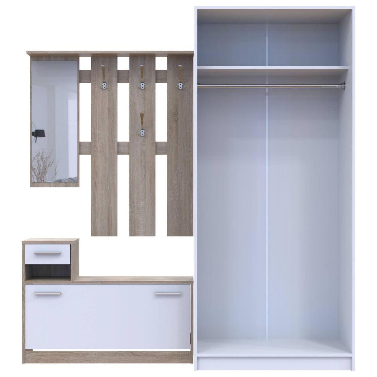 Передпокій Doros Alice та шафа Promo 2 ДСП Білий/Дуб Сонома (42005078) 5