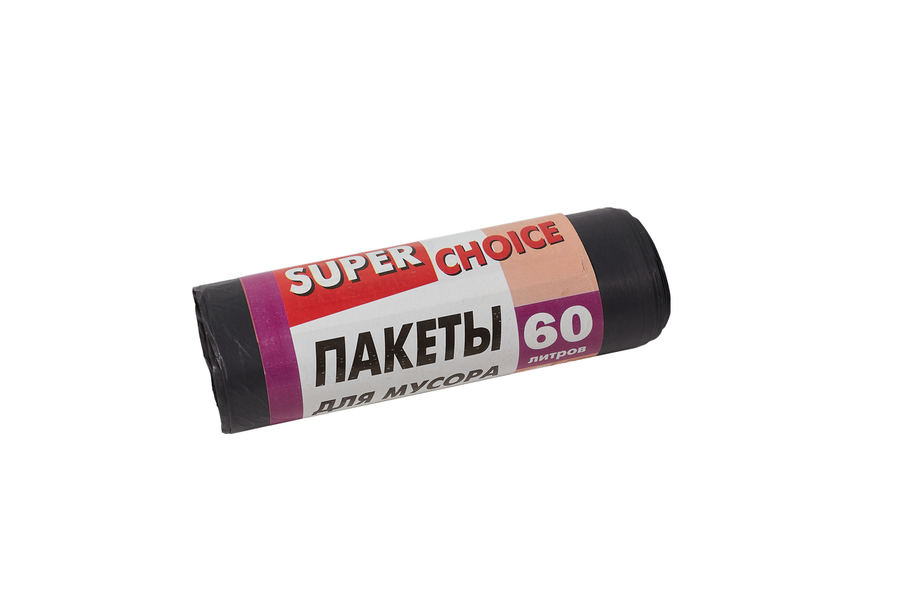 

Пакет для мусора SUPER CHOICE LD 60*80/60л* 10 шт (LUX) (Super Pack)