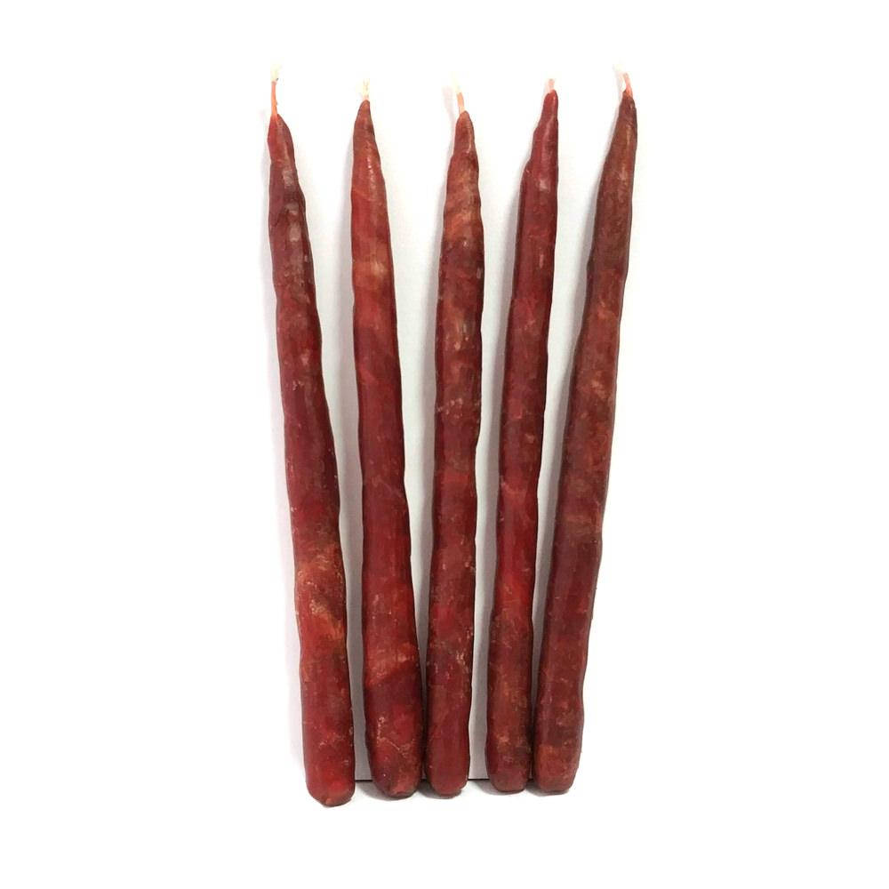 

Свечи катаные часовые красные, 5 шт