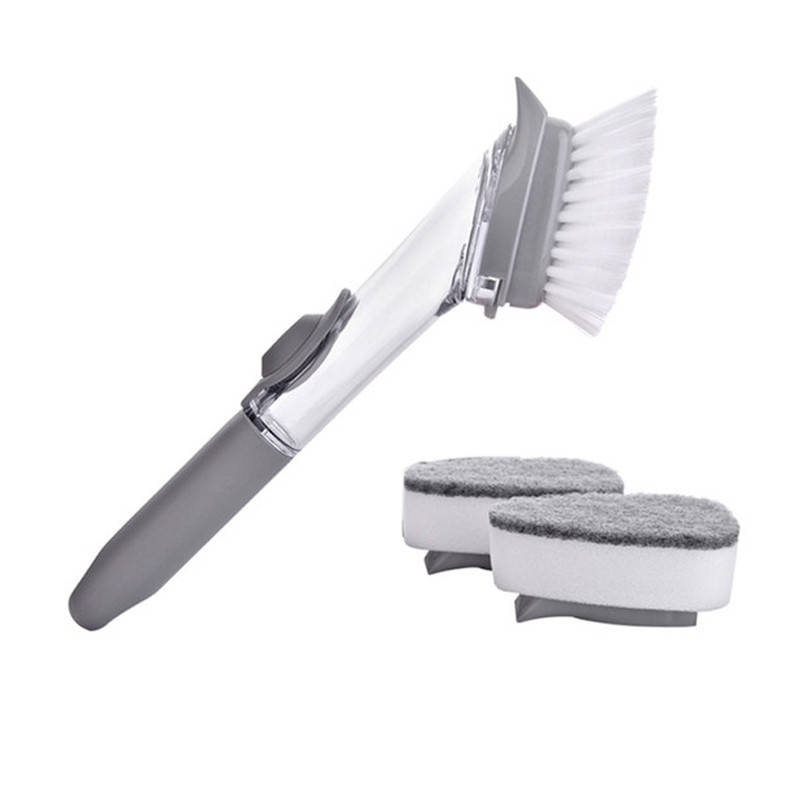 

Щетка с длинной ручкой с дозатором моющего средства Wok Brush 150165, Серый