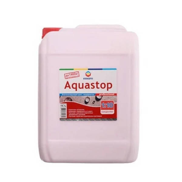 

Укрепляющий грунт-концентрат 1:10 Eskaro Aquastop professional 10л, Розовый
