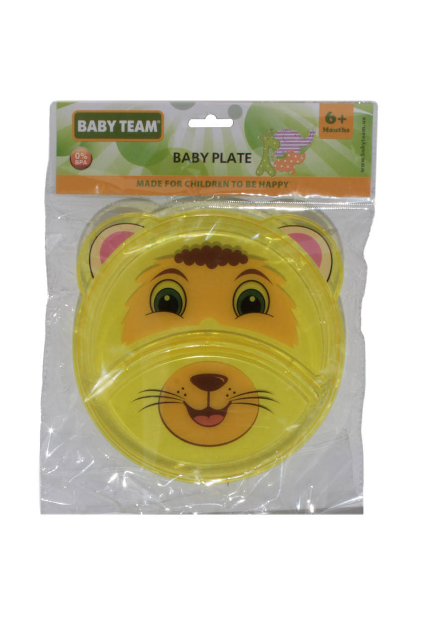 

Тарелочка секционная BABY TEAM (в ассорт.)