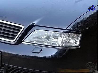 

Реснички Audi A6 C5 (97-01), накладки на фары Ауди А6 Ц5, Белый