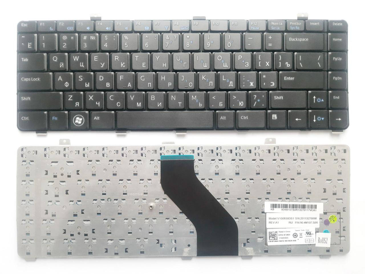 

Клавиатура для ноутбуков Dell Vostro V13 Series черная RU/US, Черный