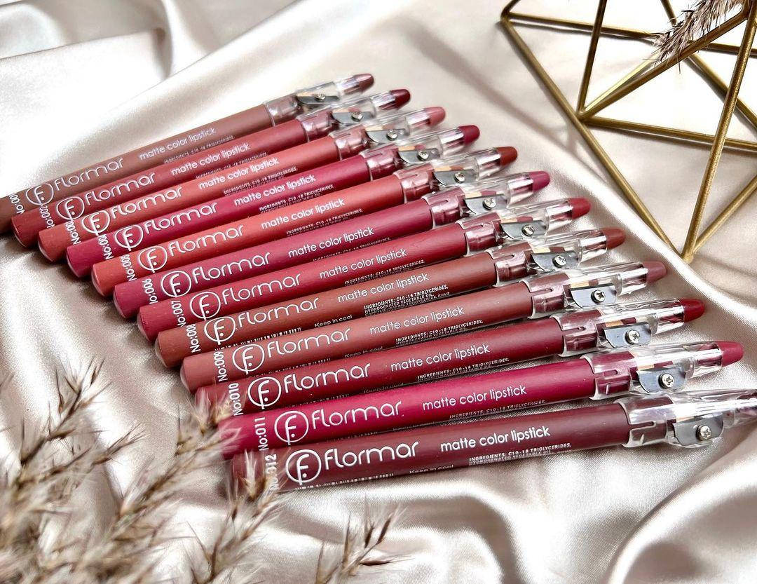 

Набор нюдовых карандашей для губ Flormar matte color lipstick (12 шт)