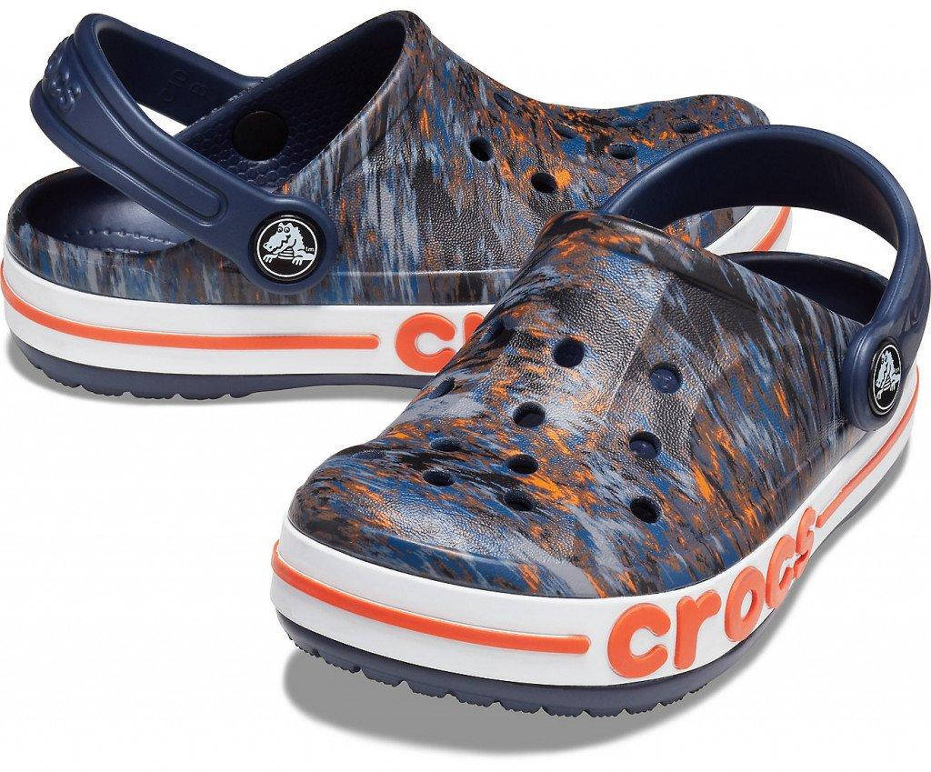

Детские кроксы Crocs Kid's Bayaband Printed, Синий