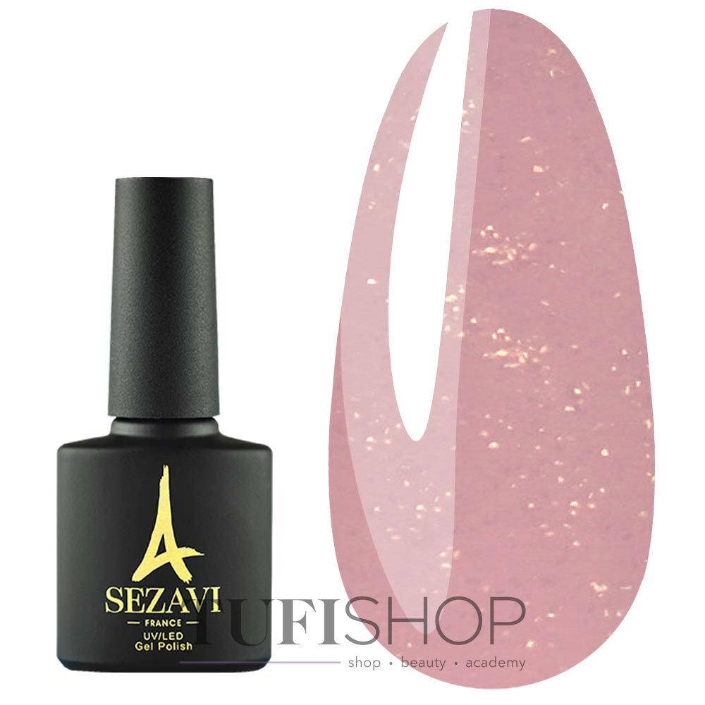 

База SEZAVI Glamour Base №6 розово бежевая с микроблеском 8 мл