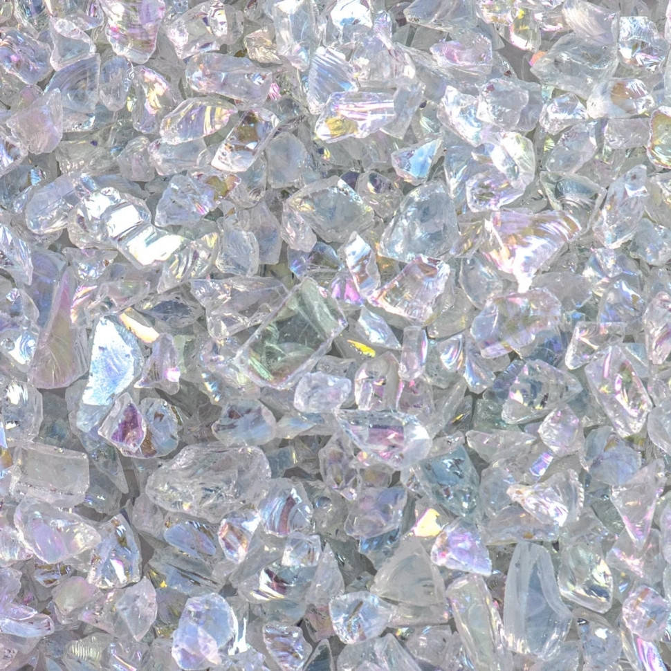 

Стеклянная крошка крупная радужная 4-8 мм