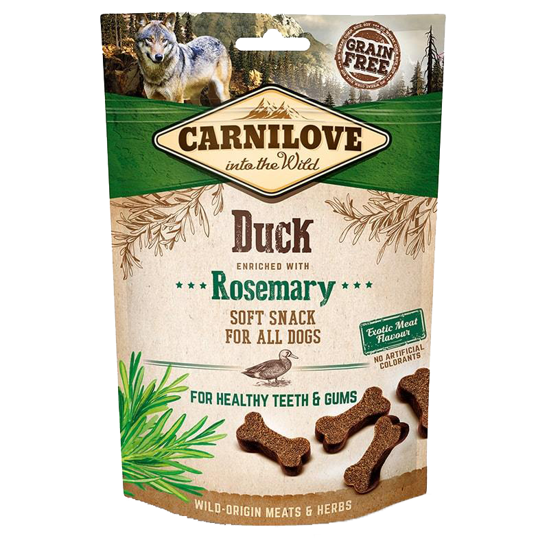 

Лакомство для собак Carnilove Dog Semi Moist с уткой и розмарином 200гр
