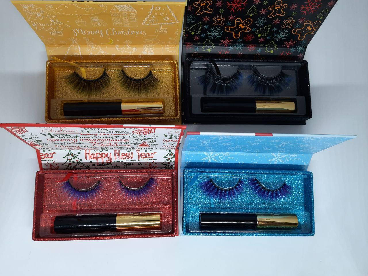 

Цветные ресницы накладные на 9 магнитах и магнитная подводка Magnetic Lashes