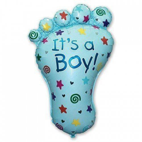 

Пяточка голубая 96см Х 67см шар фольга