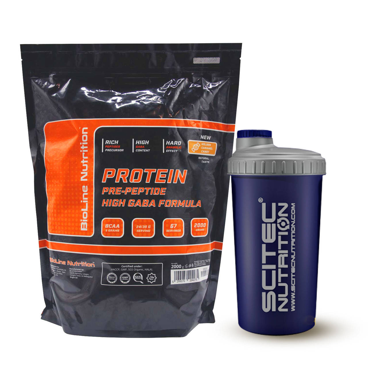 

2 кг. Протеин для роста мышц + шейкер BL Nutrition GS
