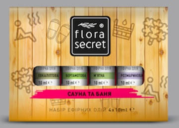 

Набор эфирных масел Flora Secret "Сауна та баня", 4х10 мл