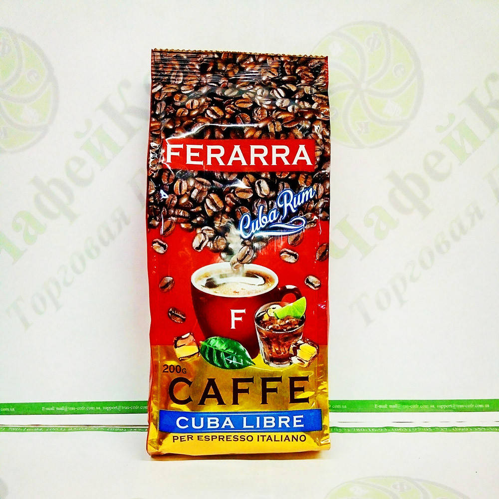 

Кофе FERARRA Cuba Libre Кубинский Ром 200г зерно (16)