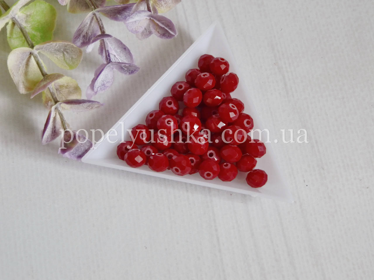 

Бусины граненые бордовые матовые 6 * 4 мм (50 шт)