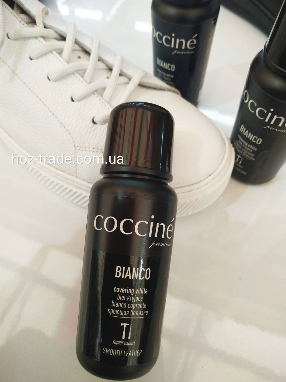 

Белая краска паста для обуви Кочине Бьянко Coccine Bianco 75 мл., Белый