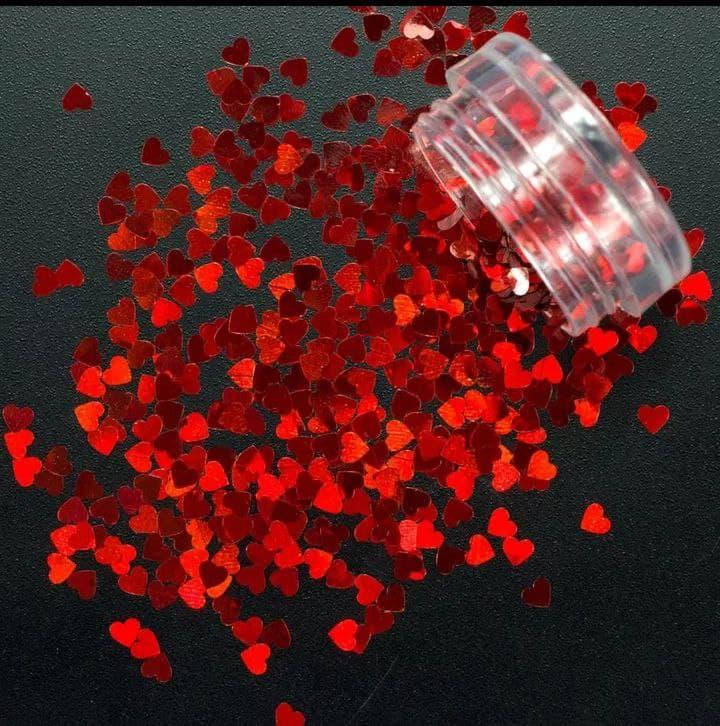 

Конфетти сердечки, красные, Красный