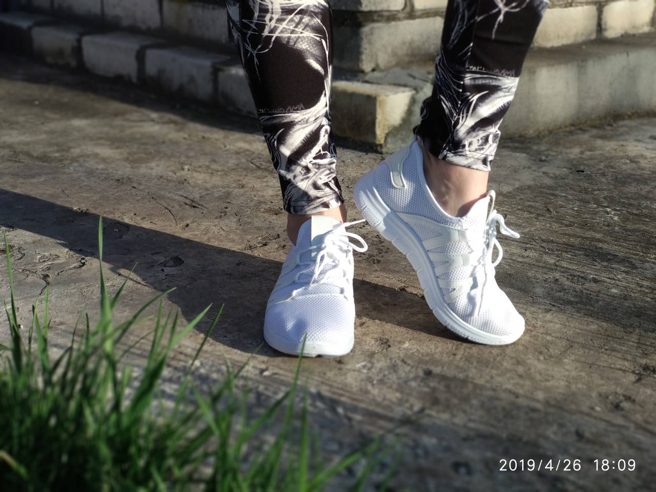 

Белые Летние Кроссовки со шнуровкой женские р.38,39,40, Белый