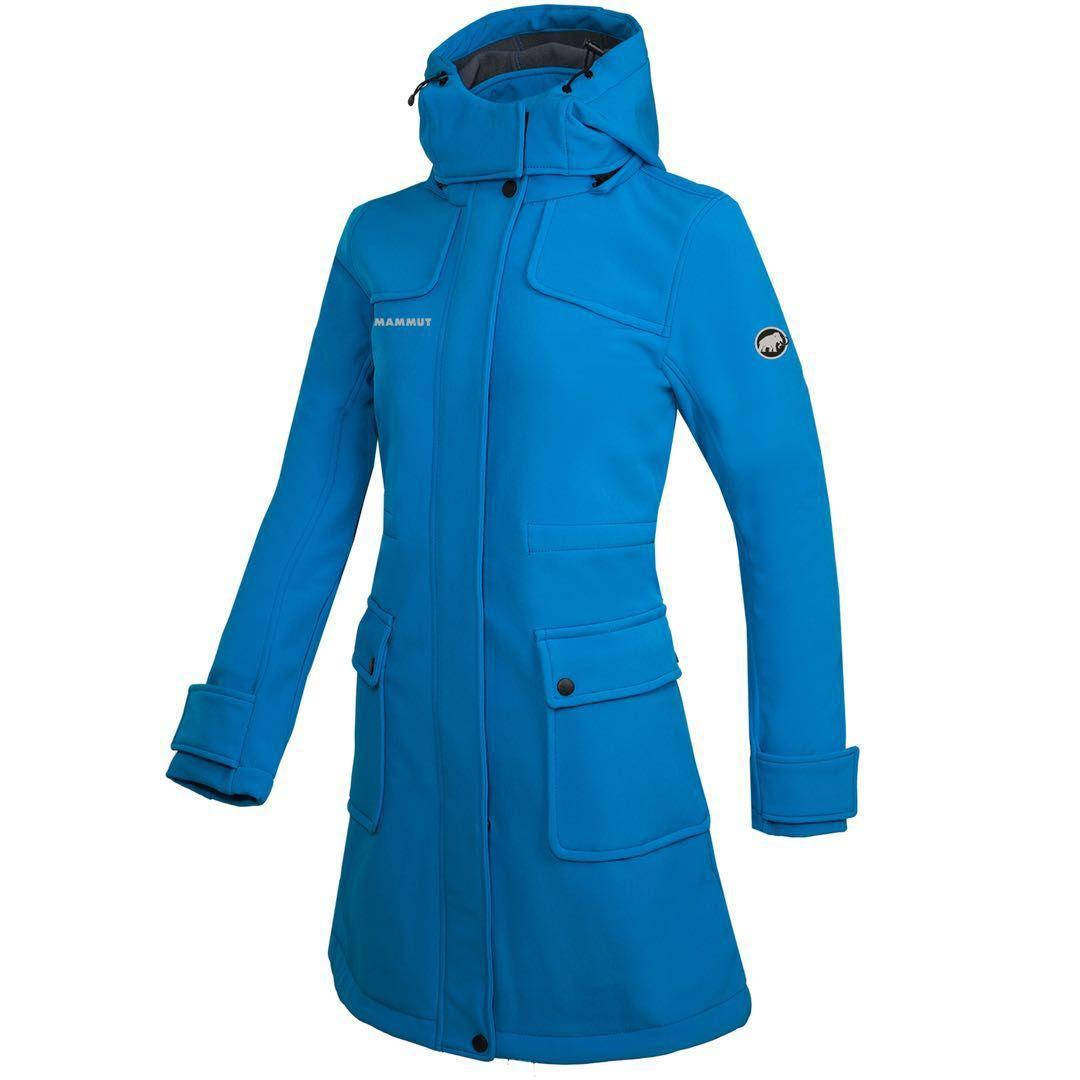 

Куртка SoftShell спортивная женская удлиненная Mammut весна осень XXL, синий