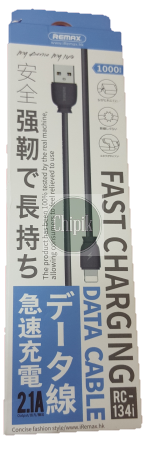 

Дата кабель lightning Remax RC-134i, 1m, 2,1А, черный