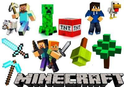 

Вафельная картинка для маффинов, топперов, пряников "Minecraft" (лист А4)