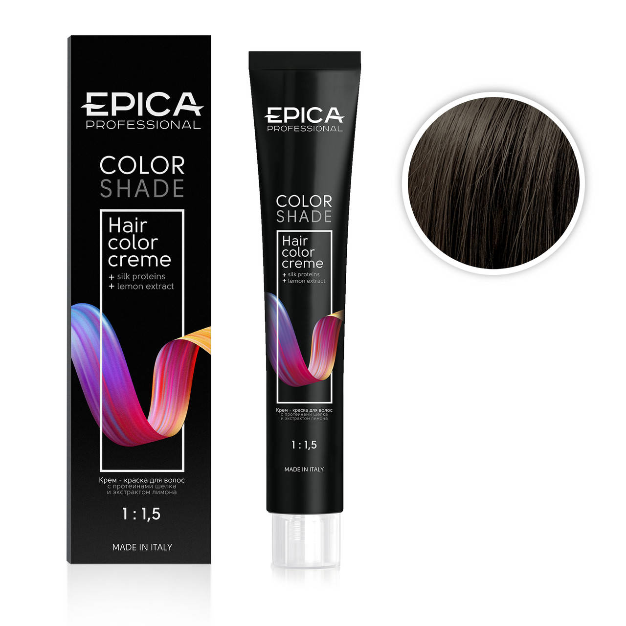 

Стойкая крем-краска EPICA HAIR COLOR CREAM 6.07 Темно-русый шоколад холодный 100ml