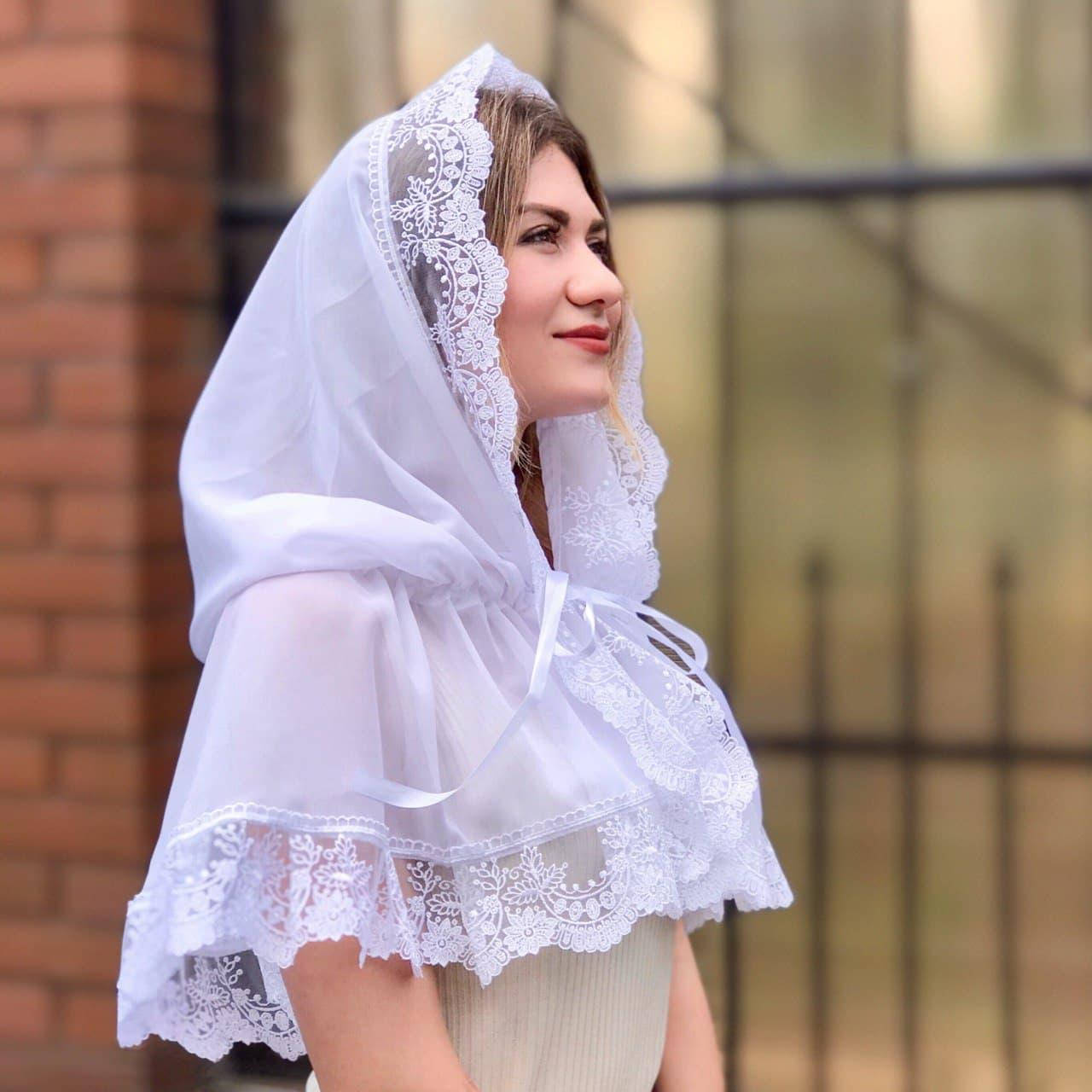 

Палантин BetiS "Світлинка" для дорослих Білий Шифон 27685811 80*120 см, Белый