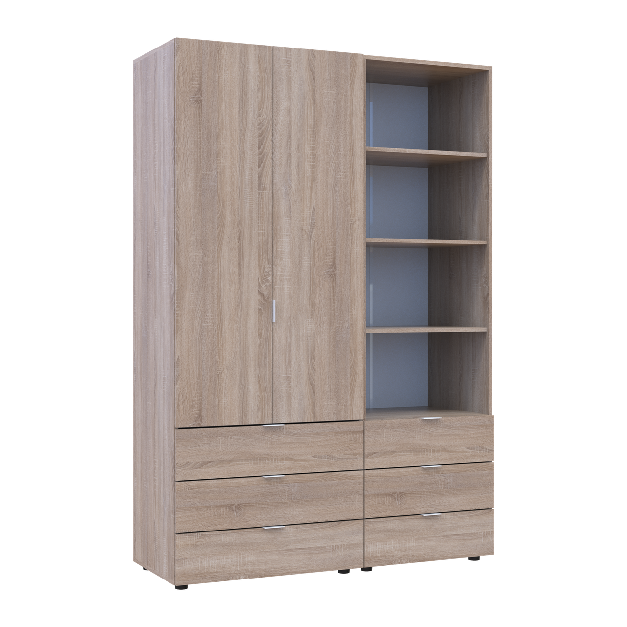 Шафа для одягу Doros Гелар Дуб сонома 2ДСП з пеналом 137.5х49.5х203.4 (42005180) 6