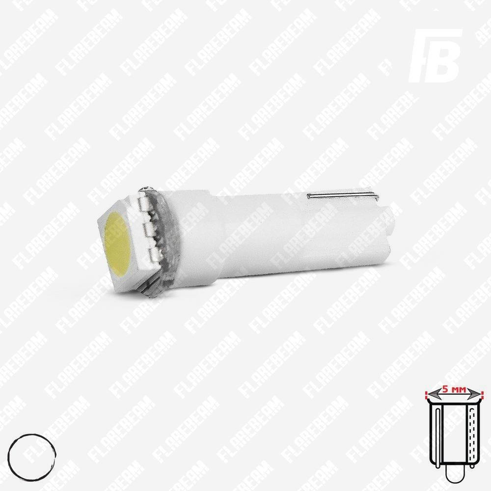 

Лампа LED цоколь T5 (W1.2W, бесцокольная), 12 В, SMD 5050*01 (белый)