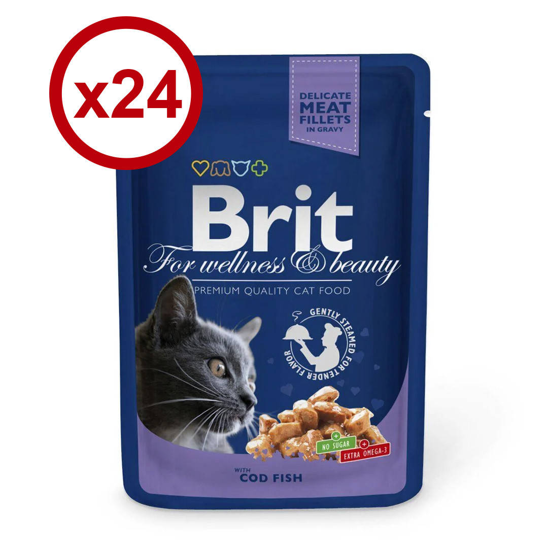 

Brit Premium Cat pouch 100г *24шт паучи для кошек (треска)