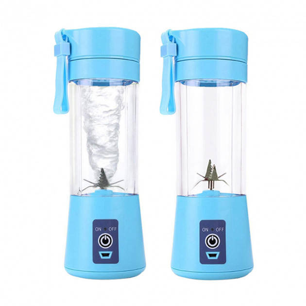 

Фитнес блендер Smart Juise Cup Fruits на аккумуляторе, синий 6 ножей