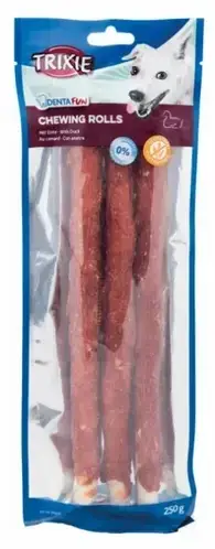 

Лакомство для собак Trixie chewing rols палочки с уткой для чистки зубов собак 250 г арт.31374